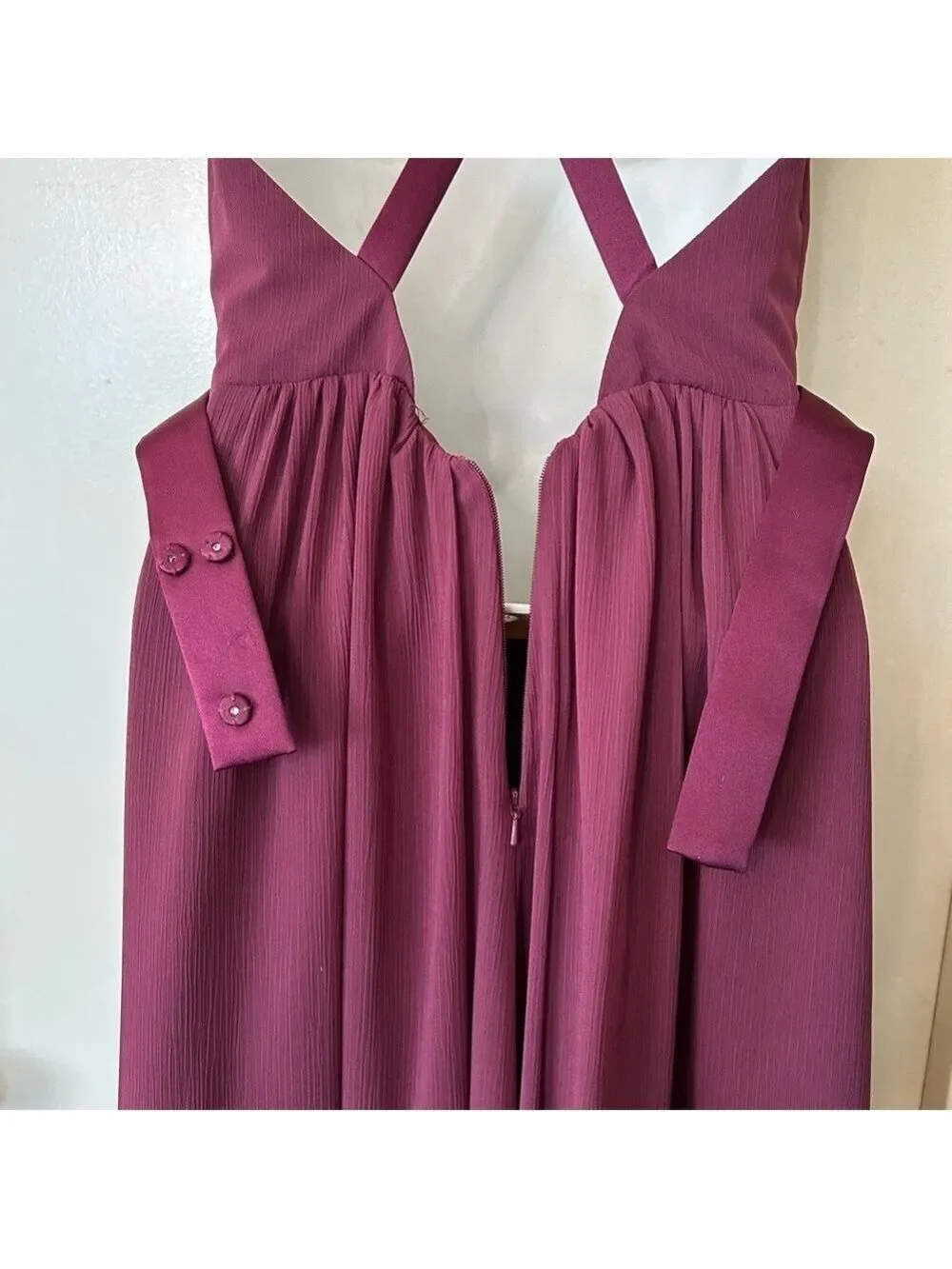 Vera Wang Cranberry Maxi Dress size 4